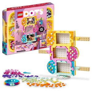 LEGO 41956 DOTS Eiscreme Bilderrahmen & Armband, DIY Bastelset für personalisierten Schmuck und Deko, Basteln für Kinder ab 6 Jahren