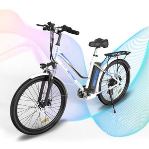 E-Bike 26“ ElektroFahrrad I EU-konform E-Mountainbike 7 Gänge & Hinterradmotor für 25 km/h | Elektrofahrrad , LED Licht & Sportsattel | E-bike