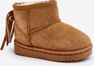 Kinder Gefütterte Schneestiefel Mit Fransen Camel Mikyla 24
