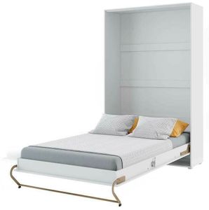 Nástenná posteľ Sklápacia posteľ CONCEPT PRO CP-03 Vertical 90x200 WHITE MATT Nástenná sklápacia posteľ, sklápacia šatníková posteľ, šatníková skriňa s integrovanou sklápacou posteľou, funkčná posteľ vrátane lamelového roštu