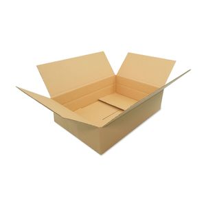 100 Verpacking Faltkartons 350x250x100mm braun KK-S 1 wellig für DHL Päckchen S rechteckiger Versandkarton für kleine Waren kleine Kartons