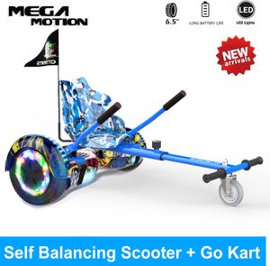 Hoverboard mit sitz hoverkart GO-Kart, 6,5 Zoll ,Bluetooth Hover Board 700W Motor mit LED-Blitzrädern,Elektroscooter für Erwachsene,Elektro Skateboard Selbstausgleichender Elektroroller