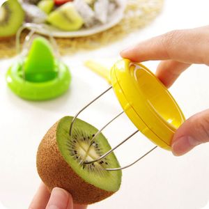 Mini Kiwi Schäler Obstschneider Kiwischneider Fruchtentkerner Küchenhelfer, Pitaya Schälwerkzeug, gelb