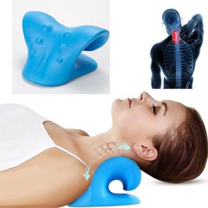 Neck Pain Relief, Nackenstrecker,Nackenstütze zur Nackenentspannung, Halswirbelsäule strecken,Blau