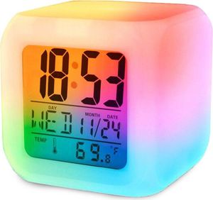 Budík Digitální LED displej Wake-up Light Teplota Datum Snooze Dětský cestovní budík Stolní hodiny Světelný budík Stolní hodiny Ložnice