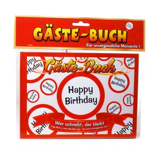 Geburtstag Gästebuch Happy Birthday Verkehrsschild Party Deko Gäste - Buch
