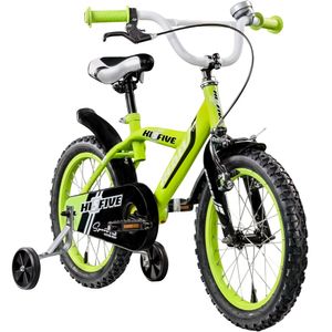 Hi5 Rebel 16 Zoll Kinderfahrrad Fahrrad 105 - 120 cm ab 4 Jahre Mädchen Jungen grün