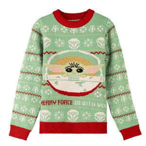 Unisex Pullover The Mandalorian Für Kinder Weihnachten grün - 12 Jahre