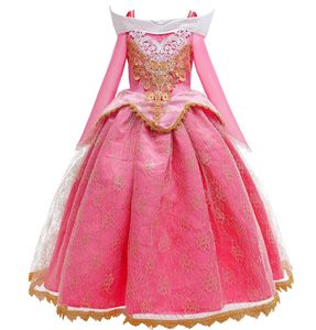 ASKSA Dornroeschen Prinzessin Aurora Kleid Kostuem fuer Kinder Maedchen, Weihnachten Halloween Karneval Party Verkleidung Cosplay,160