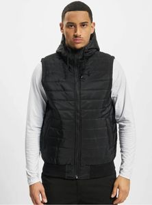 DEF - Pánska prešívaná vesta s kapucňou Essential BLACK L