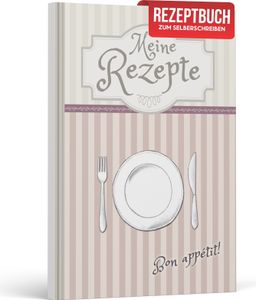 Rezeptbuch "Meine Rezepte" | Selberschreiben Kochbuch Hardcover | DIN A5 | 120 Seiten