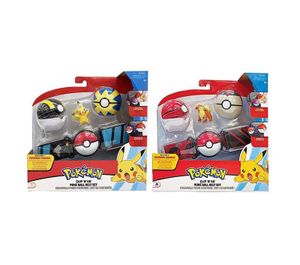 Pokémon 95283 PKW - Sada opaskov s Poke Ball Clip 'n' Go (Assortment), pestrofarebná