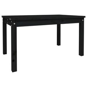 vidaXL Záhradný stôl čierny 82,5x50,5x45 cm Borovicový masív