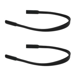 kwmobile Antirutsch Brillenband für Brillenbügel Set - 2x Silikon Sportband für Brille - Schwarz - Länge: 17 cm