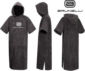 BRUNELLI Poncho Überzieher Bademantel Handtuch Schwimmen Kite Surfen black