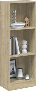 vidaXL Bücherregal 3 Fächer Sonoma-Eiche 40x24x109 cm Holzwerkstoff