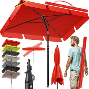KESSER® Sonnenschirm Rechteckig Inkl. 2in1 Abdeckung & Transporttasche Gartenschirm Terrassenschirm | Schirm 200 × 125cm für Balkon Garten & Terrasse | Neigungswinkel und Höhe verstellbar KESSER® Sonnenschirm Rechteckig Inkl. 2in1 Abdeckung & Transporttasche Gartenschirm Terrassenschirm | Schirm 200 × 125cm für Balkon Garten & Terrasse | Neigungswinkel und Höhe verstellbar