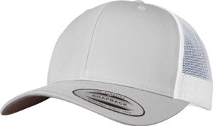 FLEXFIT 6606T | Retro Trucker 2-Tone Cap / Kappe / Mütze / Hut - Farbe: Silver/White - Größe: One Size