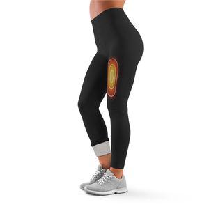 Winter "L" Thermo Leggings Damen - gefütterte High Waist Thermoleggings mit Teddy Innenfleece, Thermoleggins - warm Hohe Taille