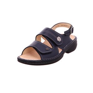 Finn Comfort Milos bequeme Damen Sandale, Blau, Leder, lose Einlagen - Damenschuhe Sandale bequem / lose Einlage, Blau, leder&nbsp