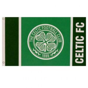 Celtic FC - Vlajka, nápis TA8349 (jedna veľkosť) (zelená/biela)