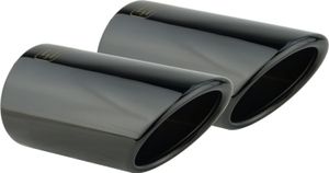 2 Auspuffblenden für Audi Black-Chrom Endrohrblenden A4 B8 Limo Avant A5 8T Cabrio Coupe Sportback Q5 8R poliert Edelstahl 8K0071761