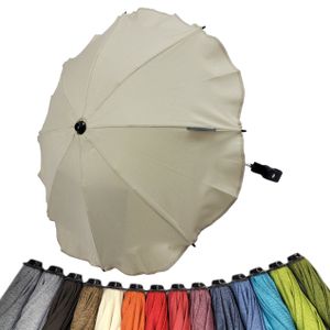 BAMBINIWELT Sonnenschirm für Kinderwagen Ø68cm UV-Schutz50+ Schirm Sonnensegel Sonnenschutz MELIERT beige