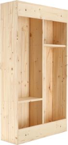 Esschert Design Wand-Bartisch mit Klappbarer Ablage L Natur