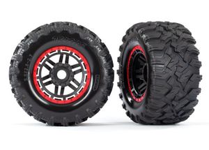 TRAXXAS Reifen auf Felge montiert Felge schwarz/rot Maxx All-Terrain TRX8972R