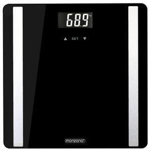 MONZANA® Digital Personenwaage 8 in 1 Waage Körperfettwaage BIA System Körperwaage Speicherplätze bis zu 10 Personen