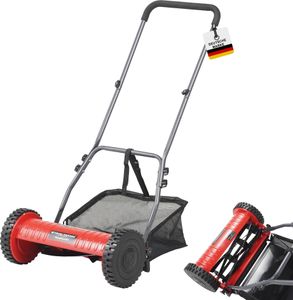 Vretenová kosačka STAHLMANN RoyalCut - kosačka na trávu so šírkou záberu 40 cm, 32-litrový zberný kôš, 4-stupňové nastavenie výšky kosenia - ručná kosačka - tichá a ekologická Vretenová kosačka STAHLMANN RoyalCut - kosačka na trávu so šírkou záberu 40 cm, 32-litrový zberný kôš, 4-stupňové nastavenie výšky kosenia - ručná kosačka - tichá a ekologická