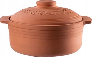 KADAX kastróly 4L, keramický hrniec s pokrievkou, hlinený pekáč, oválny, parný z prírodných materiálov