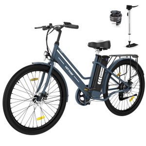 HITWAY E Bike Damen Herren 26 Zoll Elektrofahrräder Pedelec Citybike mit Fahrradpumpe und Fahrradschloss mit 250W Motor 36V 8.4AH Lithium-Ionen-Akku