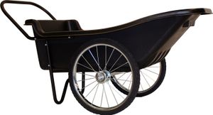 Polar Kunststoff Schubkarre Premium 283 Liter Schwarz 165x74x74 cm