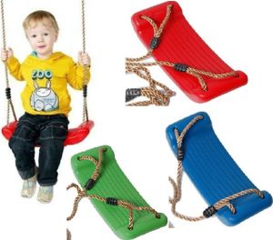 Wippchen-Shop Plastová hojdačka, sedadlo hojdačky Swing Hojdačka z plastu s lanom Červená