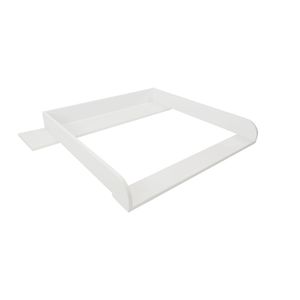 Puckdaddy Wickelaufsatz Lijan 108x11x80 cm aus Holz in Weiß passend für IKEA Hemnes Kommoden