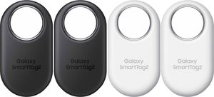 Samsung Galaxy SmartTag 2, Original Samsung Zubehör, 4er Pack, kompaktes Design, staub- und wasserdicht, Schwarz und weiß