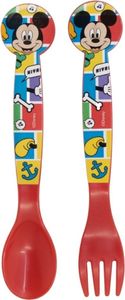 Micky Maus Kinder Plastik Besteck Set - 2 Teile Micky Maus Kinder Plastik Besteck Set - 2 Teile