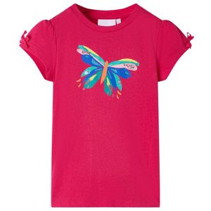 vidaXL Dětské tričko světle růžové 140