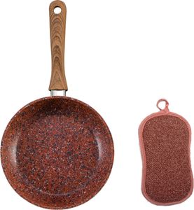Pfanne Kitchenpro - Stone pan granit - VENTEO - Antihaftbeschichteter Granit - Leicht/veränderlich - Mit nicht abnehmbarem Griff - Clever Sponge gratis dazu