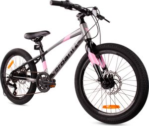 Detský bicykel dievčenský 20-palcový bicykel so 6-rýchlostnými prevodmi Shimano RevoShift Ľahký hliníkový rám Verdant Alder graphite pink