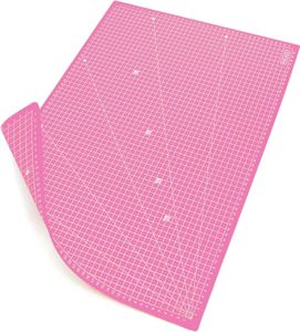 MAXKO Schneidematte A2 selbstheilend in rosa, metrische Einteilung Nähunterlage/Schneideunterlage/Bastelunterlage 60x45 Winkelmaße 15° – Cutting Mat
