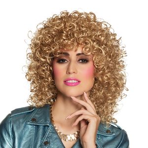 80er-Jahre Minipli Perücke blond