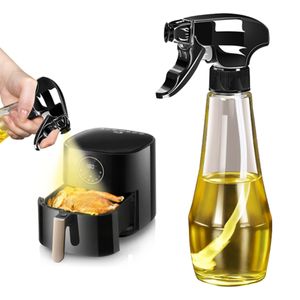Ölsprüher zum Kochen  Öl sprühflasche Glas für Heißluftfritteuse, Olivenöl Ölspray für Speiseöl Öl- und Essigsprüher，Schwarz