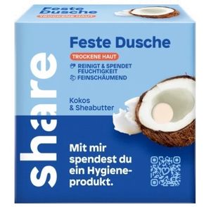 Share Żel pod prysznic w kostce kokos i masło shea, 60 g (PRODUKT Z NIEMIEC)