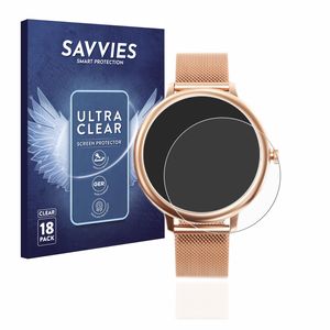 18x Savvies Schutzfolie für Naixues Women's Smartwatch 1.08" (39mm) Folie Klar