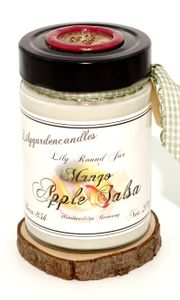 Duftkerze Mango Apple Salsa, 85+ Stunden, 100% Sojawachs, Holzdocht