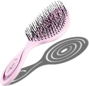 Chiara Ambra Bio Haarbürste, Bürste ohne Ziepen, Entwirrbürste geeignet für Locken & lange Haare von Damen, Herren & Kinder, Kopfhaut Massagebürste,