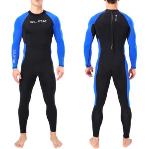 Schnelltrocknender Neoprenanzug UV-Schutz Einteiliger Badeanzug mit langen aermeln und langem aermel (Größe:M)