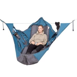 Camping-Hängematte mit Bettnetz, Familien-Camping-Schaukel, reißfeste und mückenabweisende flache Hängematte, Hängebett-Schlafsack 220×70cm.Grün